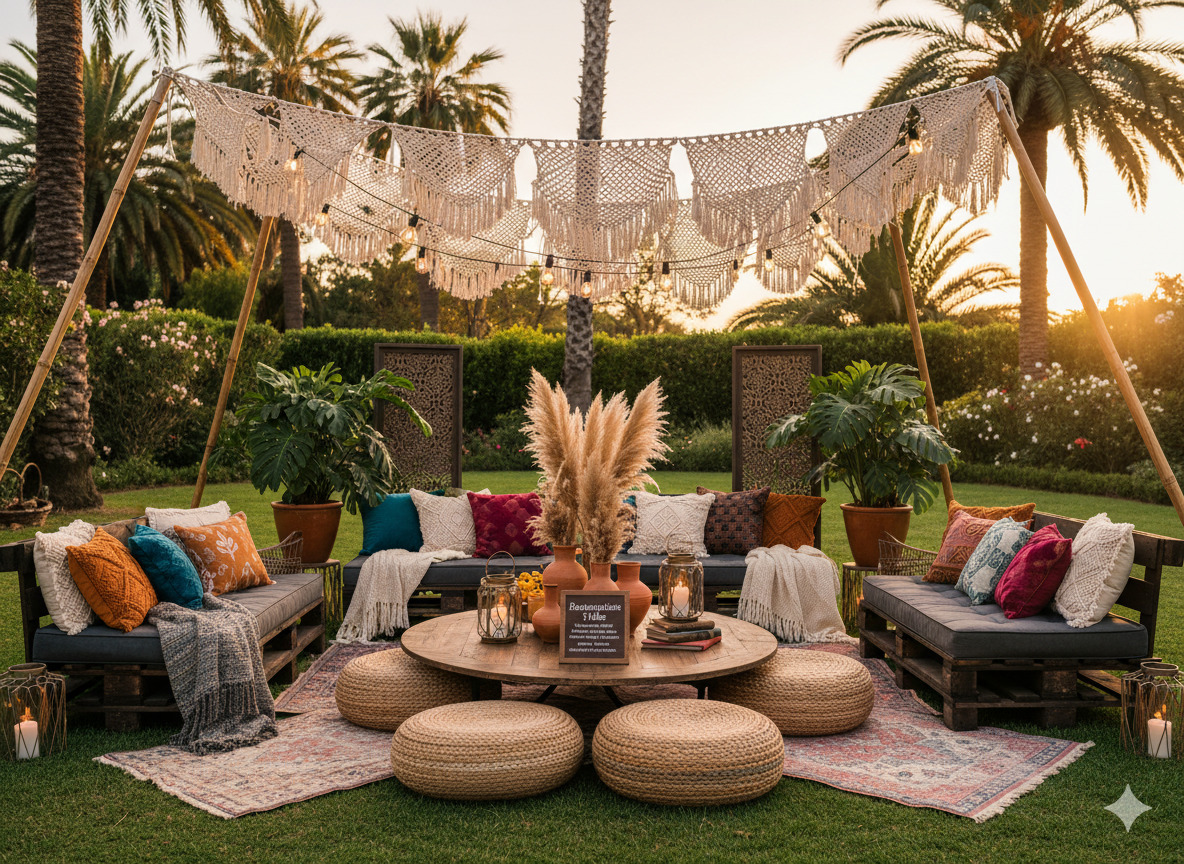 Bohemian style furniture and décor